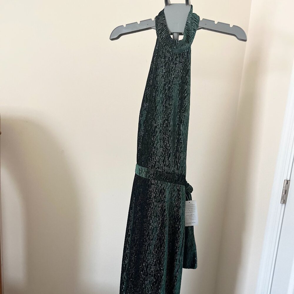 Lavish Alice Velvet Open Back dress